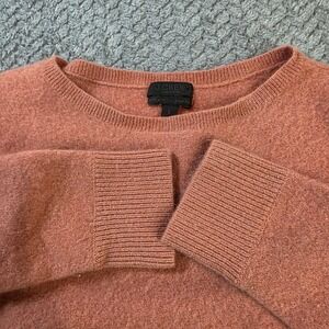 J.Crew Collection 100% Cashmere Sweater Women's Large L Rust Crewneck Soft